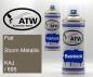 Preview: Fiat, Storm Metallic, KAJ / 695: 400ml Sprühdose + 400ml Klarlack - Set, von ATW Autoteile West.